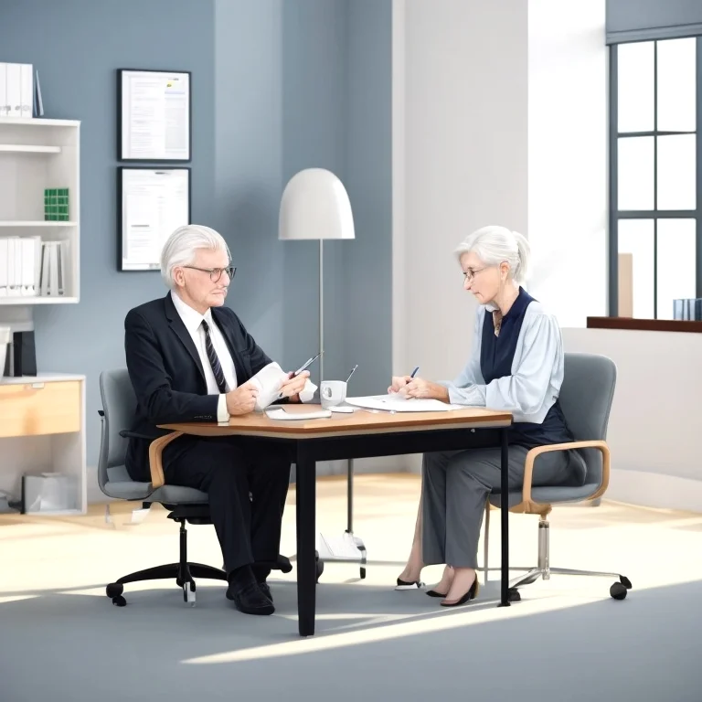 Beratungsgespräch mit Seniorin